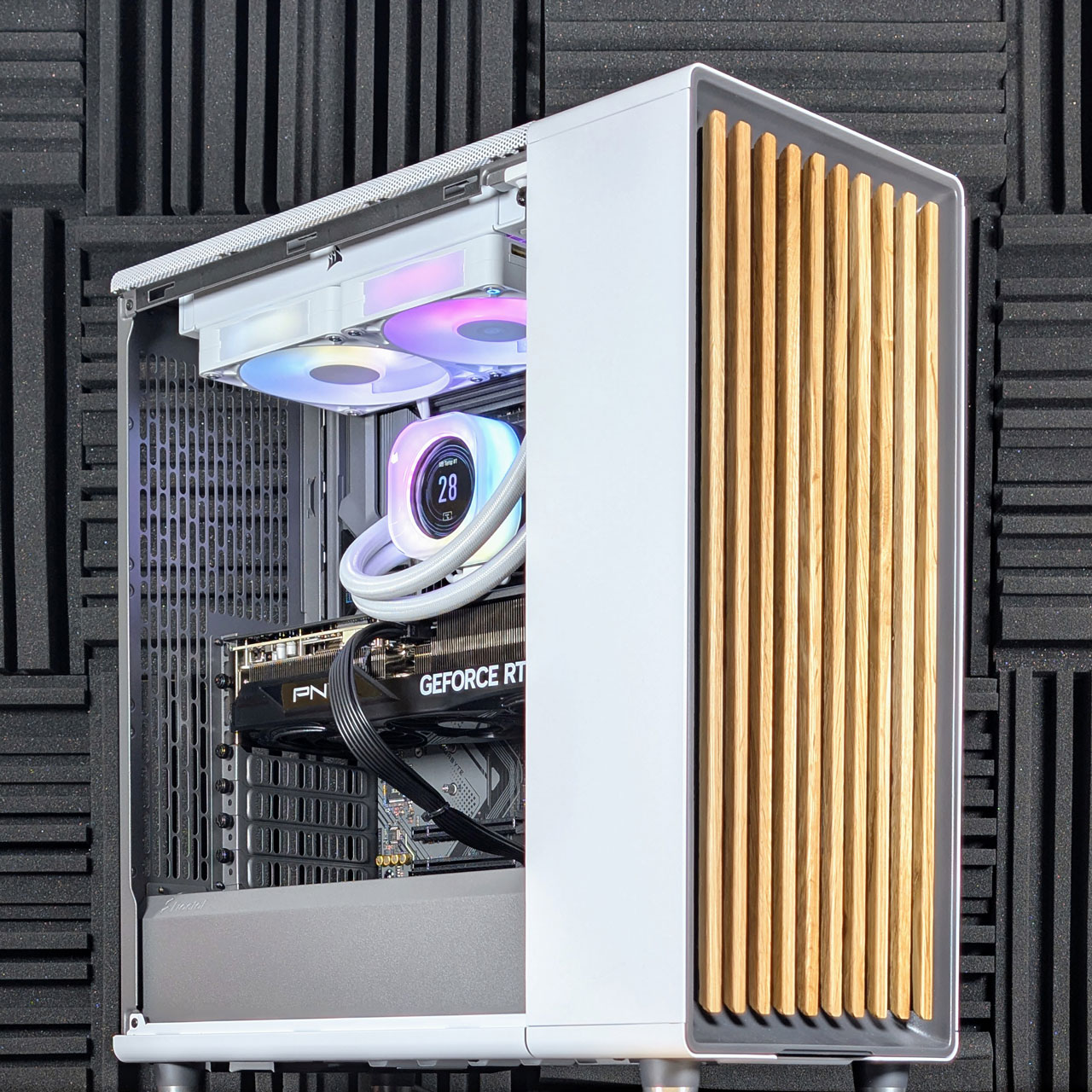 fractal north custom prebuilt desktop gaming pc closeup 2025